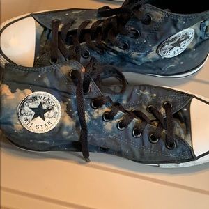 Moon and Stars Clouds Converse Hi tops